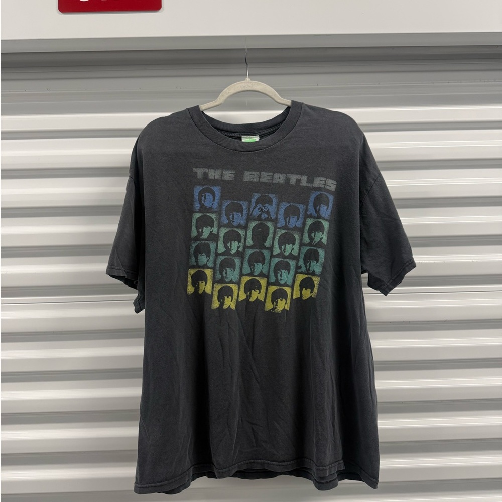 The Beatles Multi-Color Graphic Tee - Black
